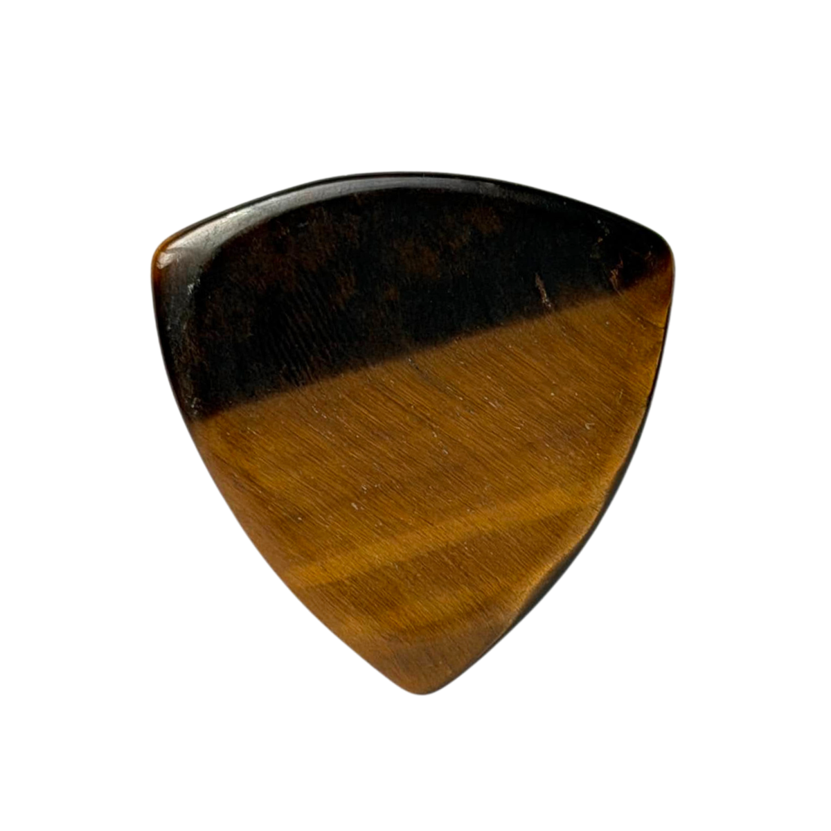 Tiger's Eye gold colored with black bass stone guitar pick