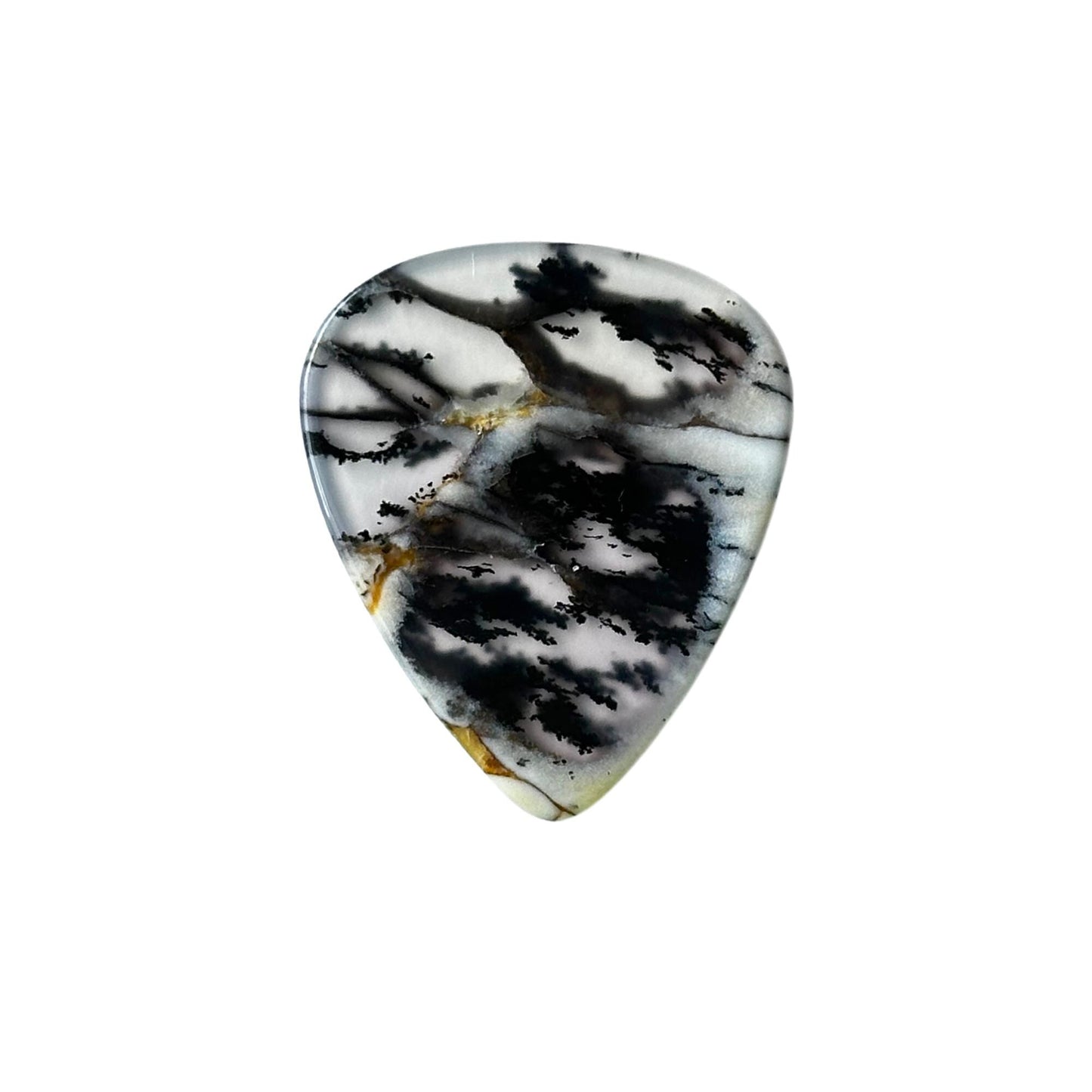 Dendritic Agate / Medium stone guitar pick / Acoustic / Electric Guitar Pick/ Signature Selection