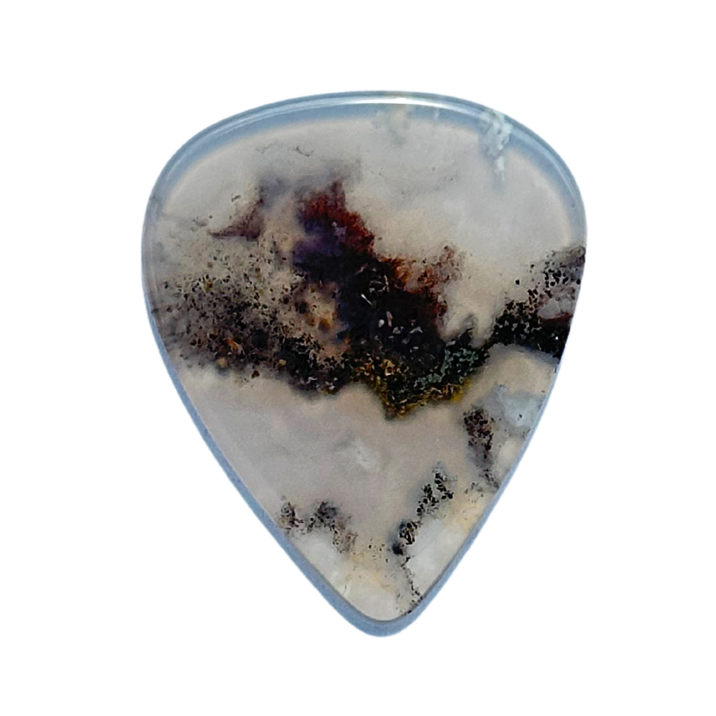 Graveyard Plume Agate / Heavy stone guitar pick / Collector Series