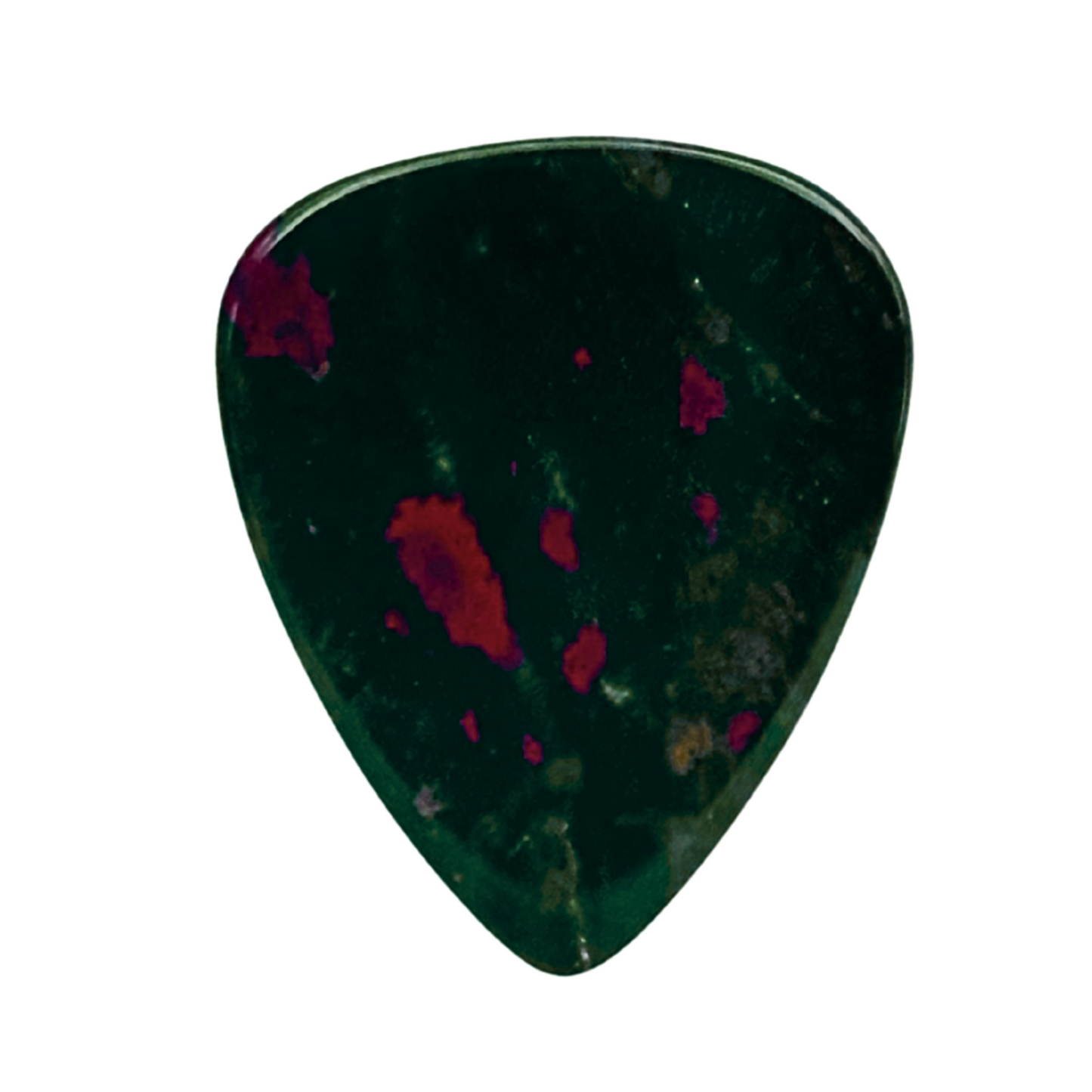 Bloodstone Jasper / Thin stone guitar pick / Acoustic Guitar Pick