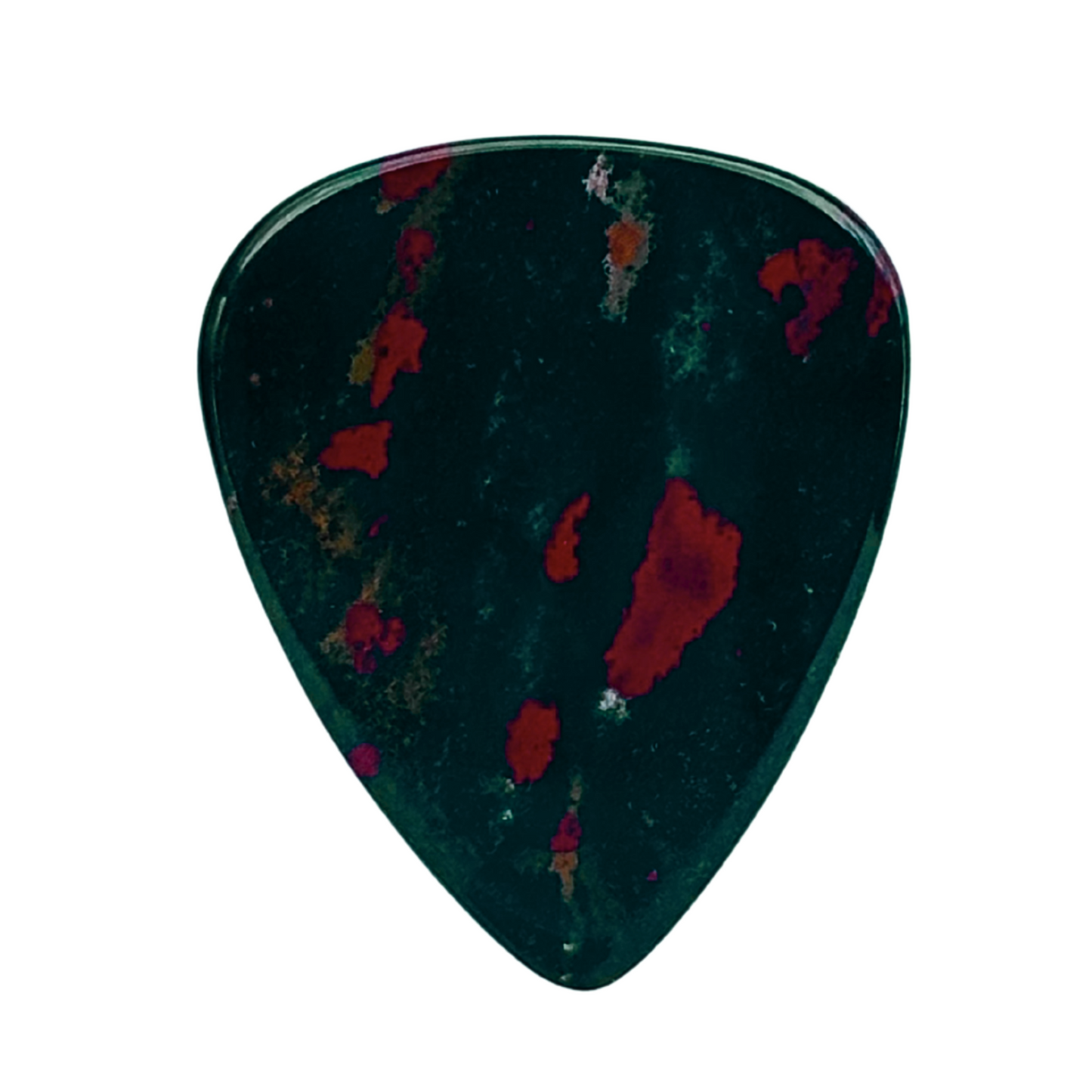 Bloodstone Jasper / Thin stone guitar pick / Acoustic Guitar Pick
