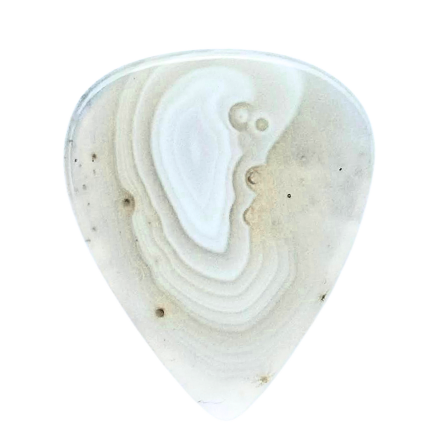 Druzy Plume Agate / Medium stone guitar pick / Acoustic guitar pick / Electric guitar pick