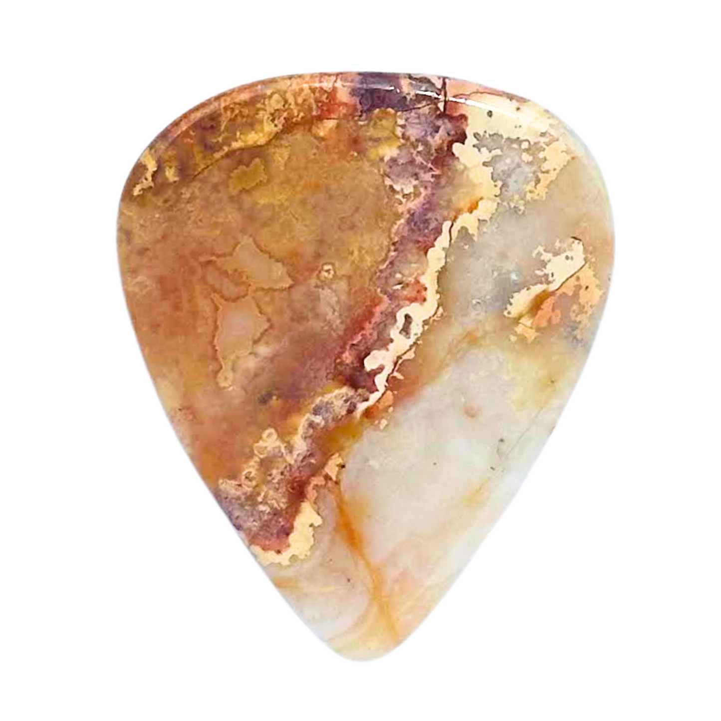 Coffee Lace Agate / Thin stone guitar pick / Acoustic Guitar Pick