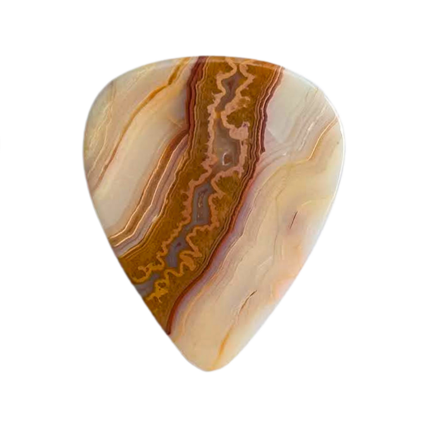 Crazy Lace Agate / Thin stone guitar pick / Acoustic Guitar Pick / Collector Series