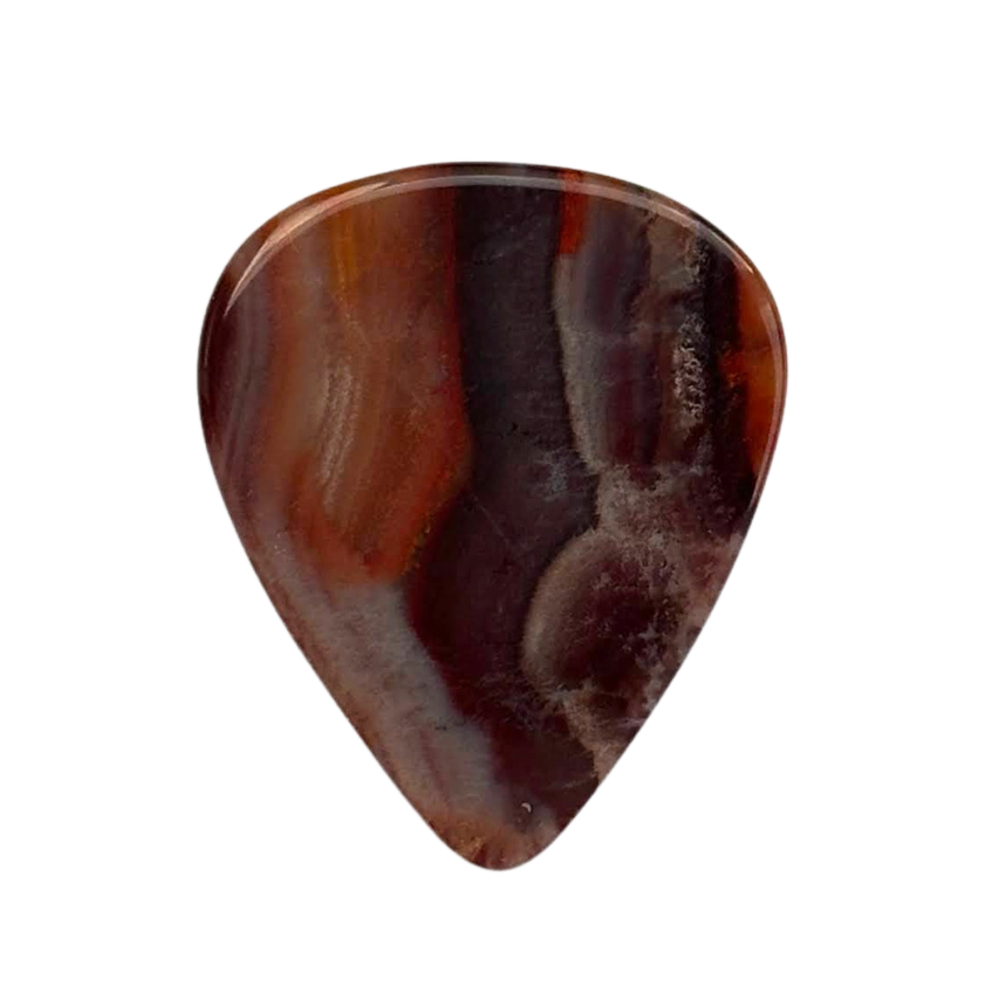Red lace pattern handmade stone guitar pick