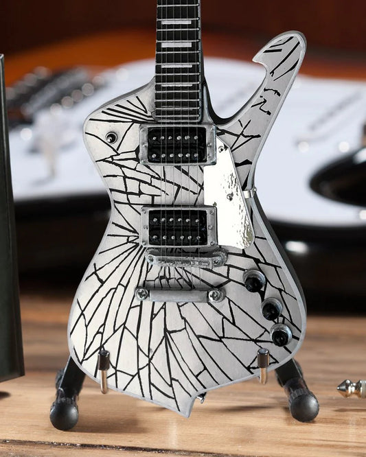 KISS Paul Stanley Cracked Mirror Iceman Miniature Guitar Model