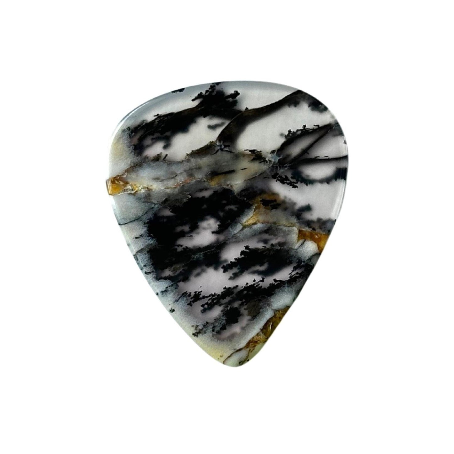 Dendritic Agate / Medium stone guitar pick / Acoustic / Electric Guitar Pick/ Signature Selection