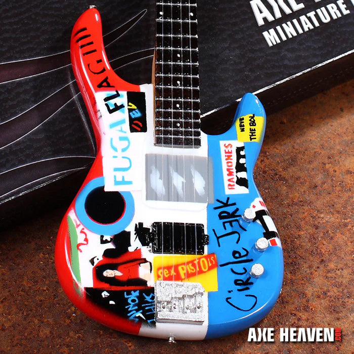 Michael Flea Balzary Signature Psycho Flea Miniature Bass Guitar Replica Collectible