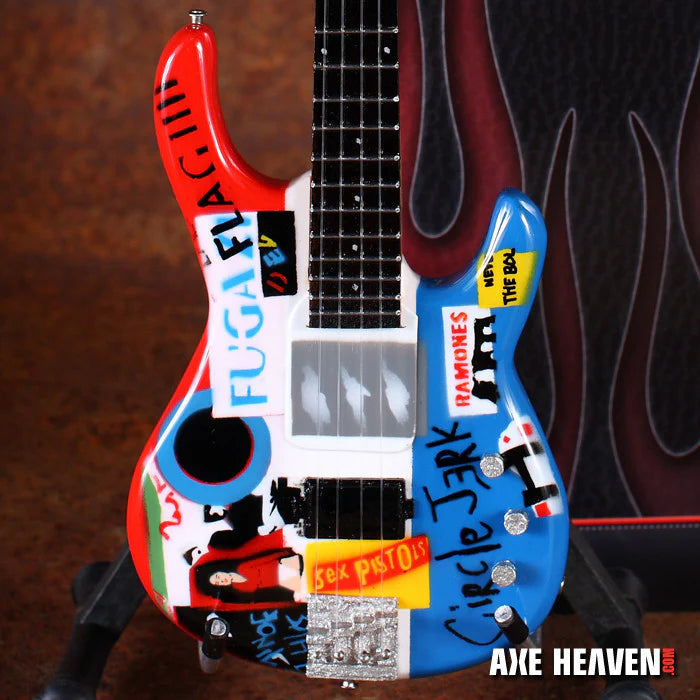 Michael Flea Balzary Signature Psycho Flea Miniature Bass Guitar Replica Collectible