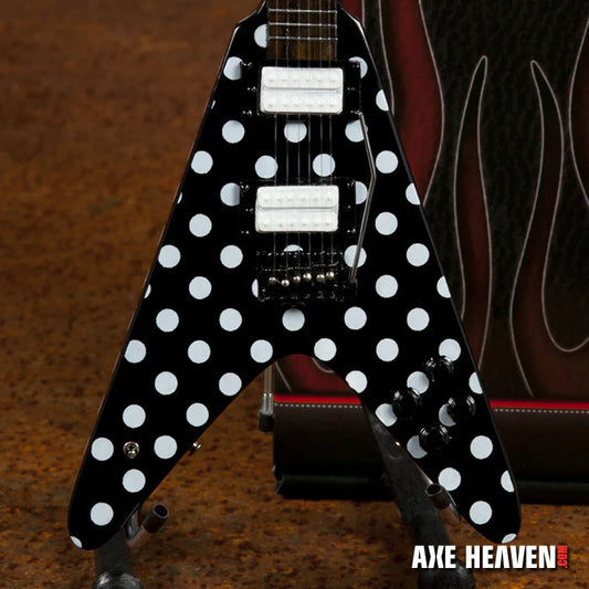 Randy Rhoads "Harpoon" Polka Dot V Miniature Guitar Replica Collectible
