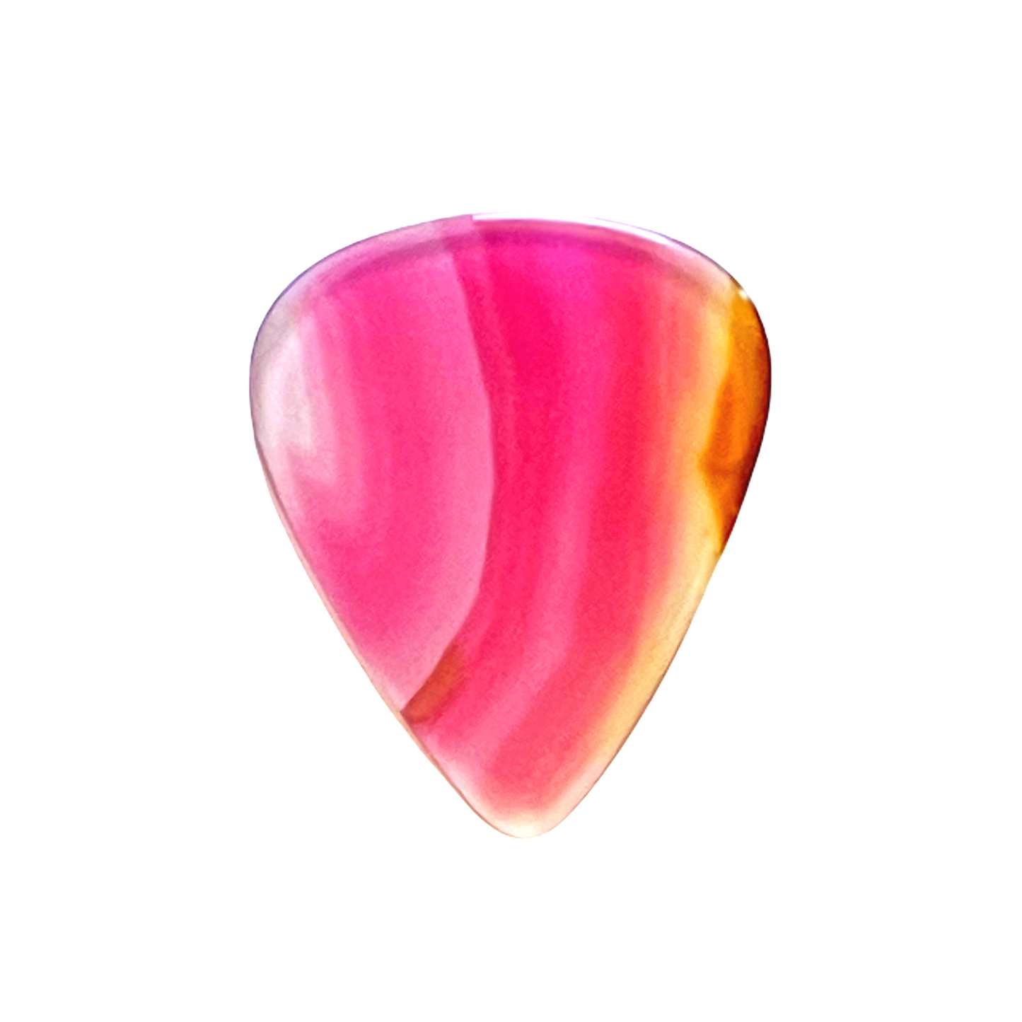 Pink Brazilian Agate Thin Standard Stone Pick. Item #4494. Limited Series