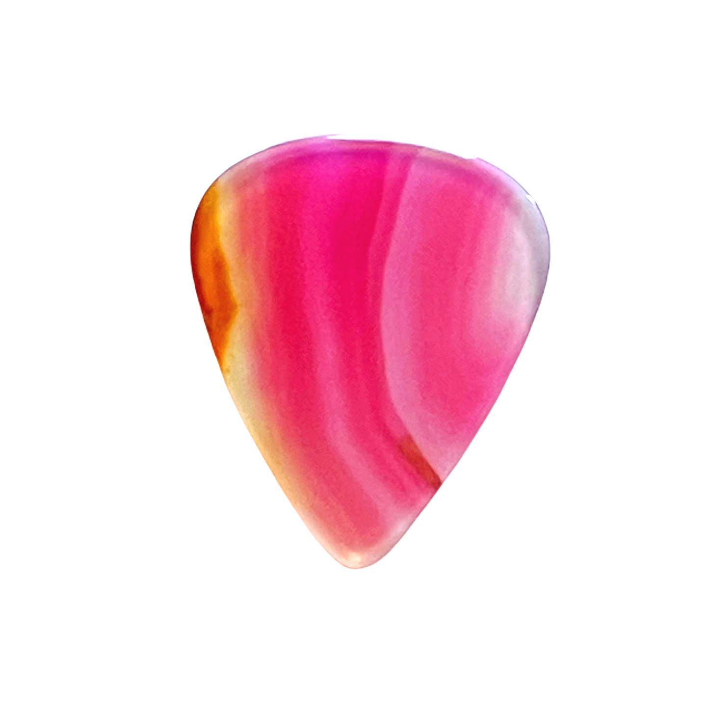 Pink Brazilian Agate Thin Standard Stone Pick. Item #4494. Limited Series