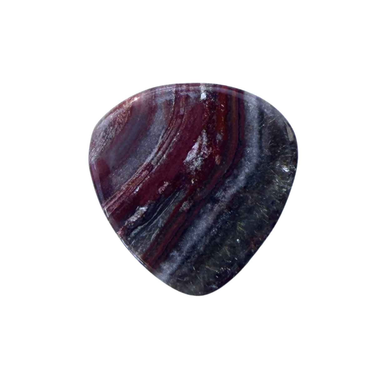 handmade rounded stone mandolin multicolor red striped