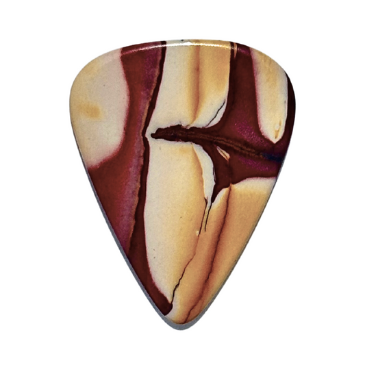 Australian Mookaite Jasper / Thin stone guitar pick / Acoustic guitar pick