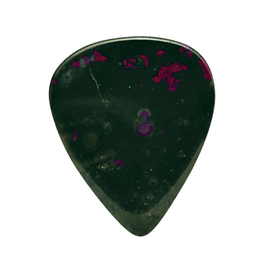 Bloodstone Jasper / Thin stone guitar pick / Acoustic Guitar Pick