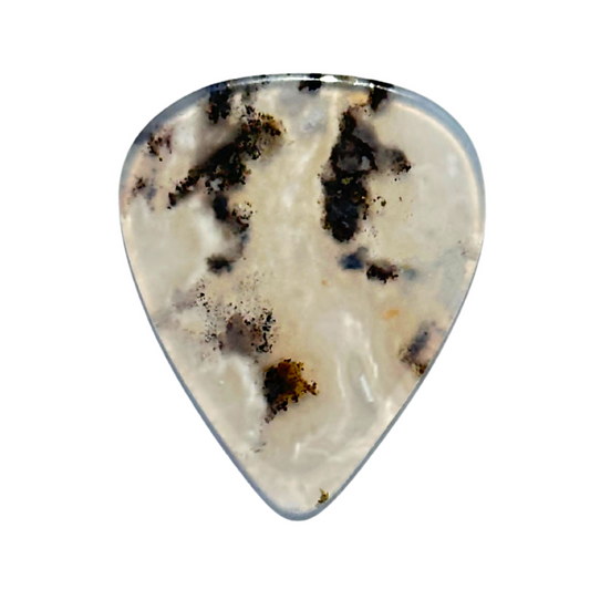 Dendritic Agate / Thin stone guitar pick / Acoustic guitar pick