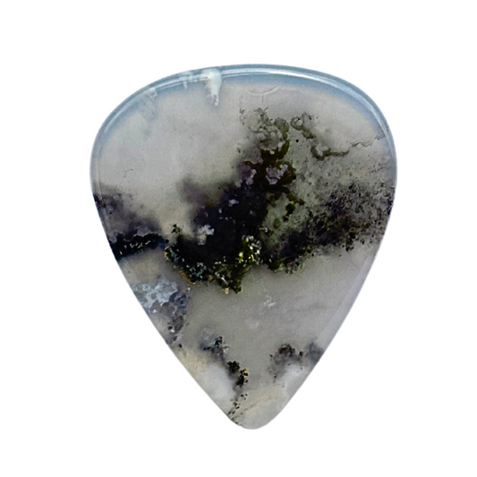 Graveyard Plume Agate / Heavy stone guitar pick / Collector Series