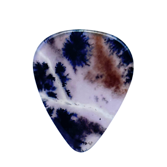 Dendritic Agate / Medium stone guitar pick / Collector Series