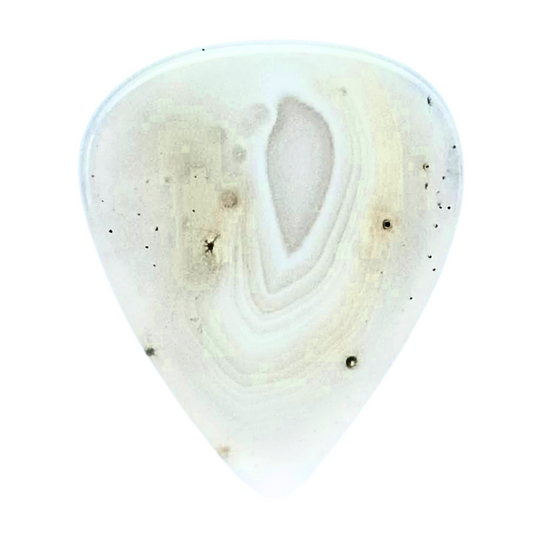 Druzy Plume Agate / Medium stone guitar pick / Acoustic guitar pick / Electric guitar pick