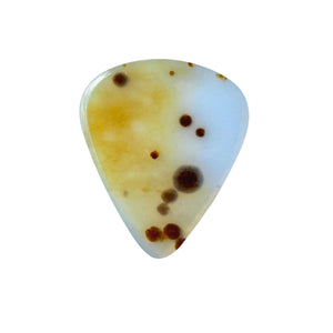 Polka Dot Agate / Thin stone guitar pick / Acoustic Guitar Pick