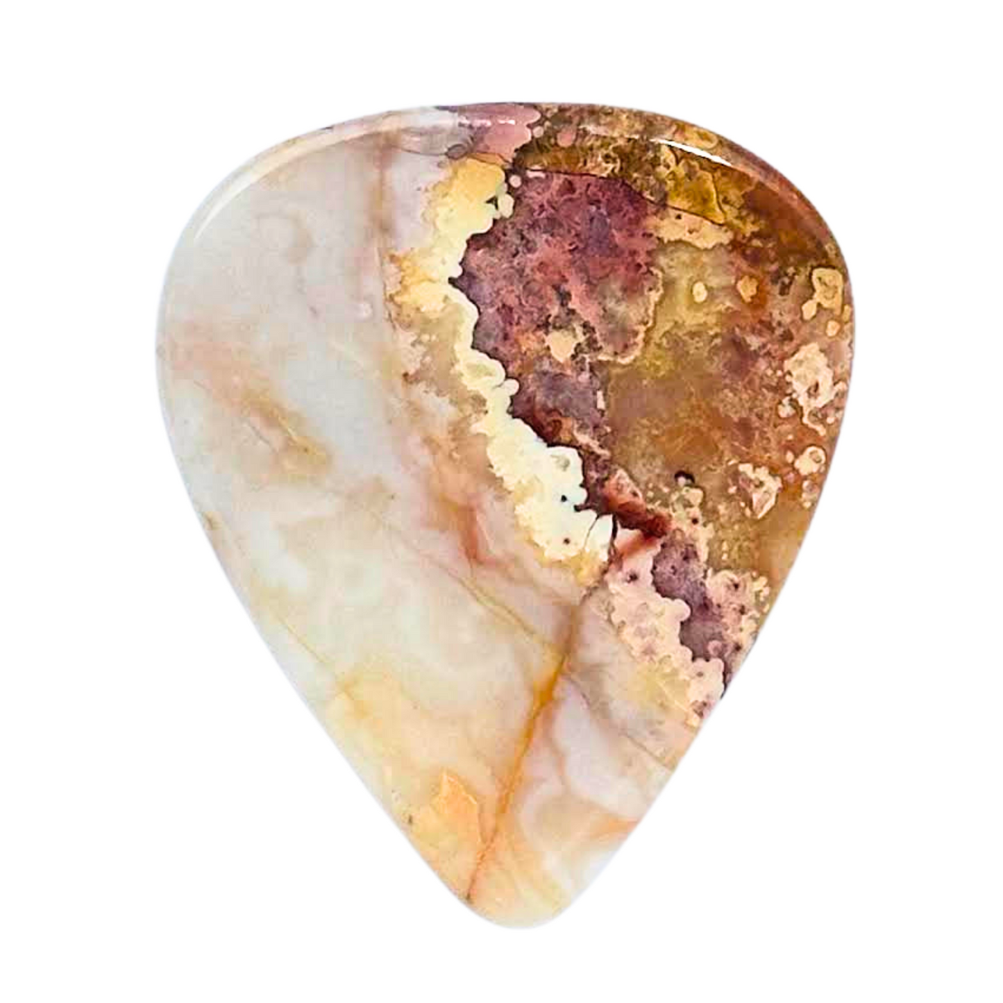 Coffee Lace Agate / Thin stone guitar pick / Acoustic Guitar Pick