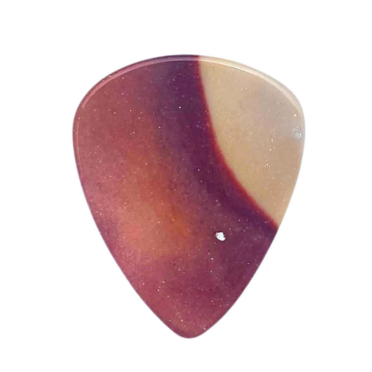 Australian Mookaite Jasper / Thin stone guitar pick / Acoustic Guitar Pick