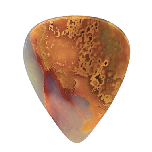 Coffee Lace Agate / Medium stone guitar pick / Acoustic guitar pick / Electric guitar pick / Collector Series