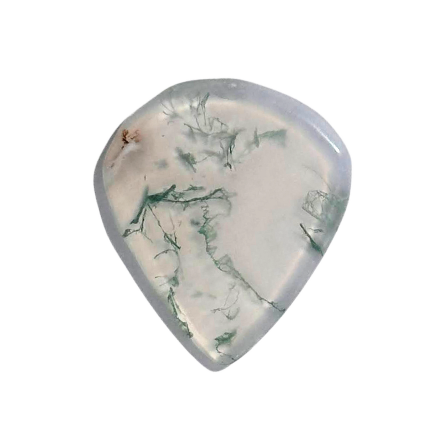 Green Moss Agate / Thin stone Jazz / Ukulele pick
