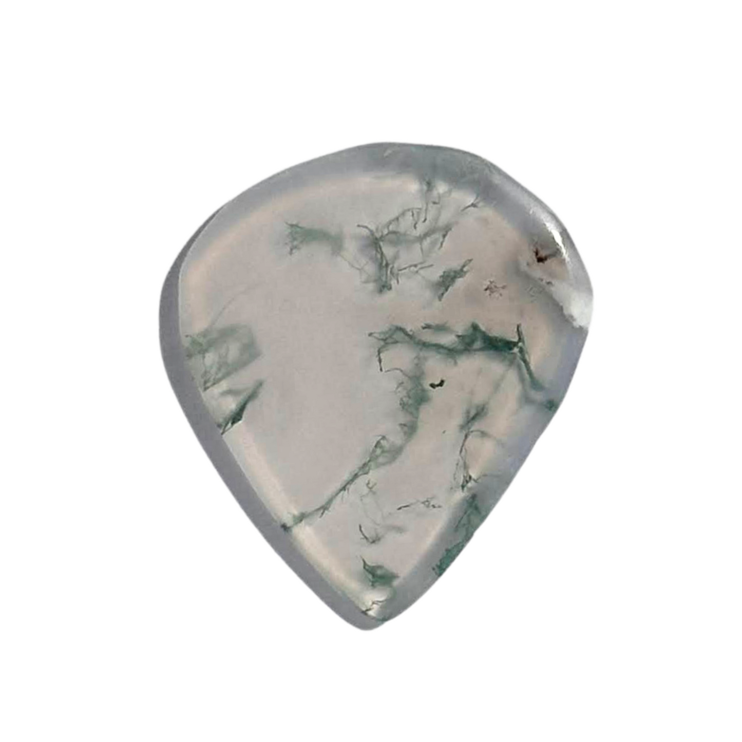 Green Moss Agate / Thin stone Jazz / Ukulele pick