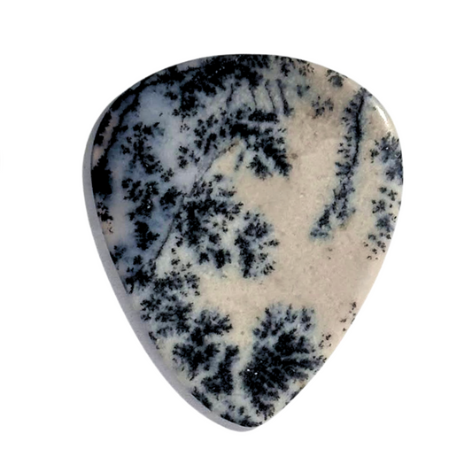 Dendritic Agate / Thin stone guitar pick / Acoustic guitar pick