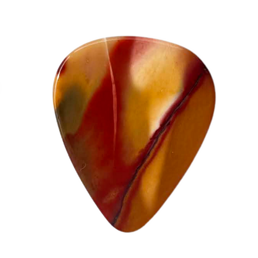 Australian Mookaite Jasper / Thin stone guitar pick / Acoustic guitar pick