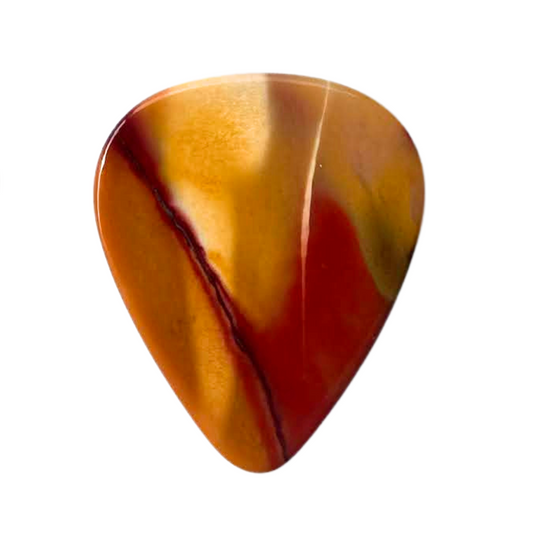 Australian Mookaite Jasper / Thin stone guitar pick / Acoustic guitar pick