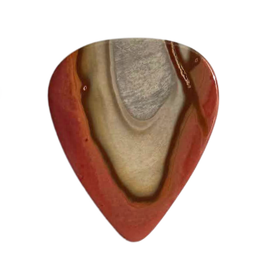 Royal Imperial Jasper / Thin stone guitar pick / Acoustic guitar pick