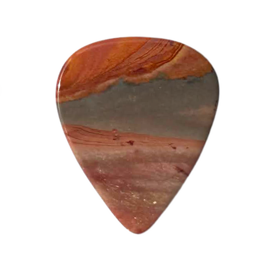 Polychromatic Jasper / Thin stone guitar pick / Acoustic guitar pick