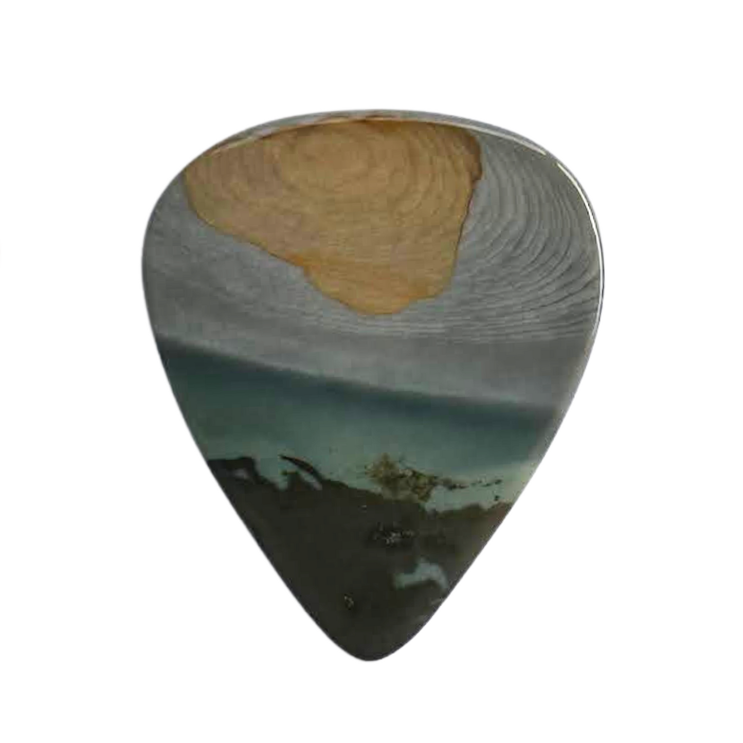 Landscape Jasper / Thin stone guitar pick / Acoustic guitar pick