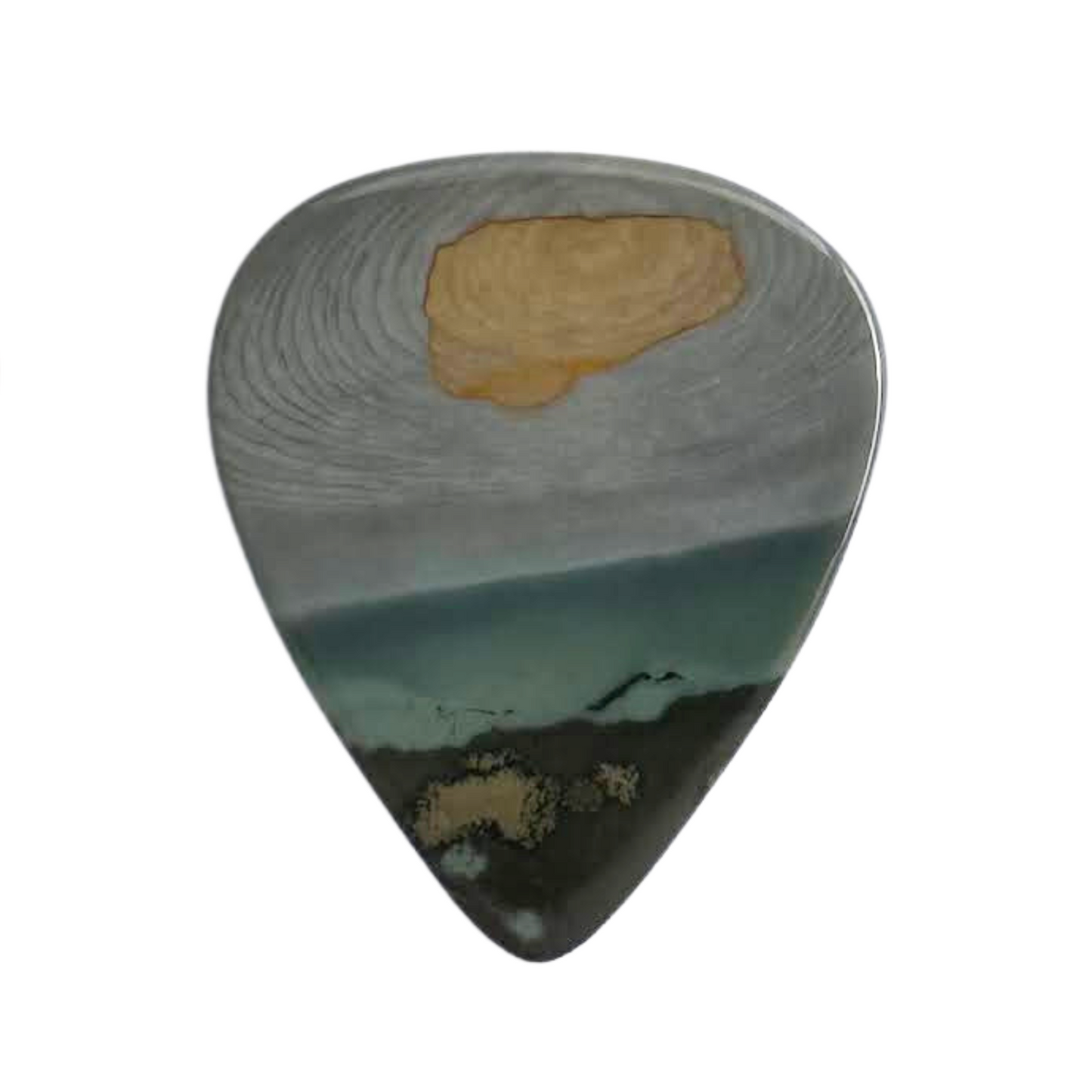 Landscape Jasper / Thin stone guitar pick / Acoustic guitar pick