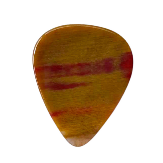 Petrified Wood / Thin stone guitar pick / Acoustic guitar pick