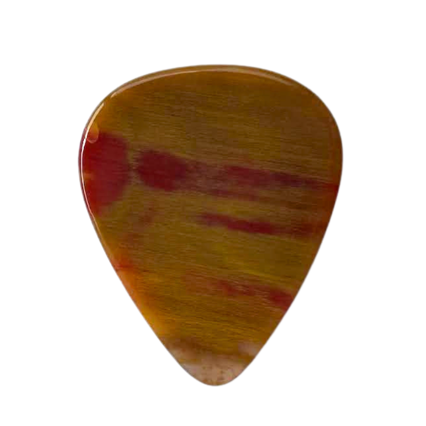 Petrified Wood / Thin stone guitar pick / Acoustic guitar pick