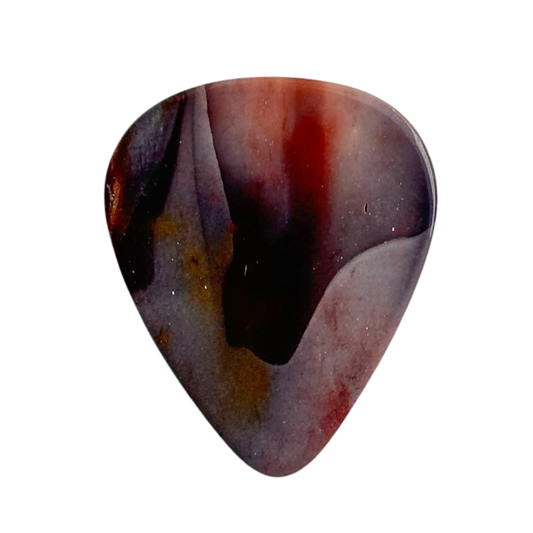 Serape Jasper / Thin stone guitar pick / Acoustic guitar pick
