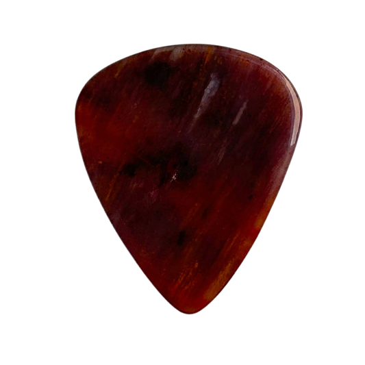 Petrified Wood / Medium stone guitar pick