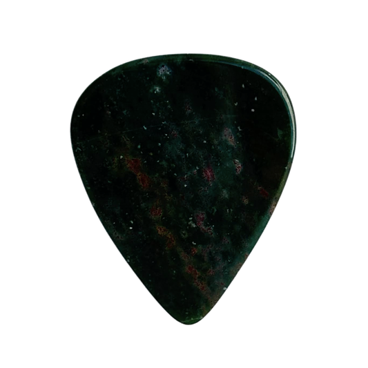 Bloodstone Jasper / Thin stone guitar pick / Acoustic guitar pick