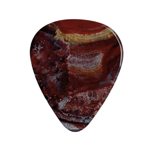 Serape Lace Agate / Thin stone guitar pick / Acoustic guitar pick