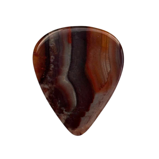 Red lace pattern handmade stone guitar pick