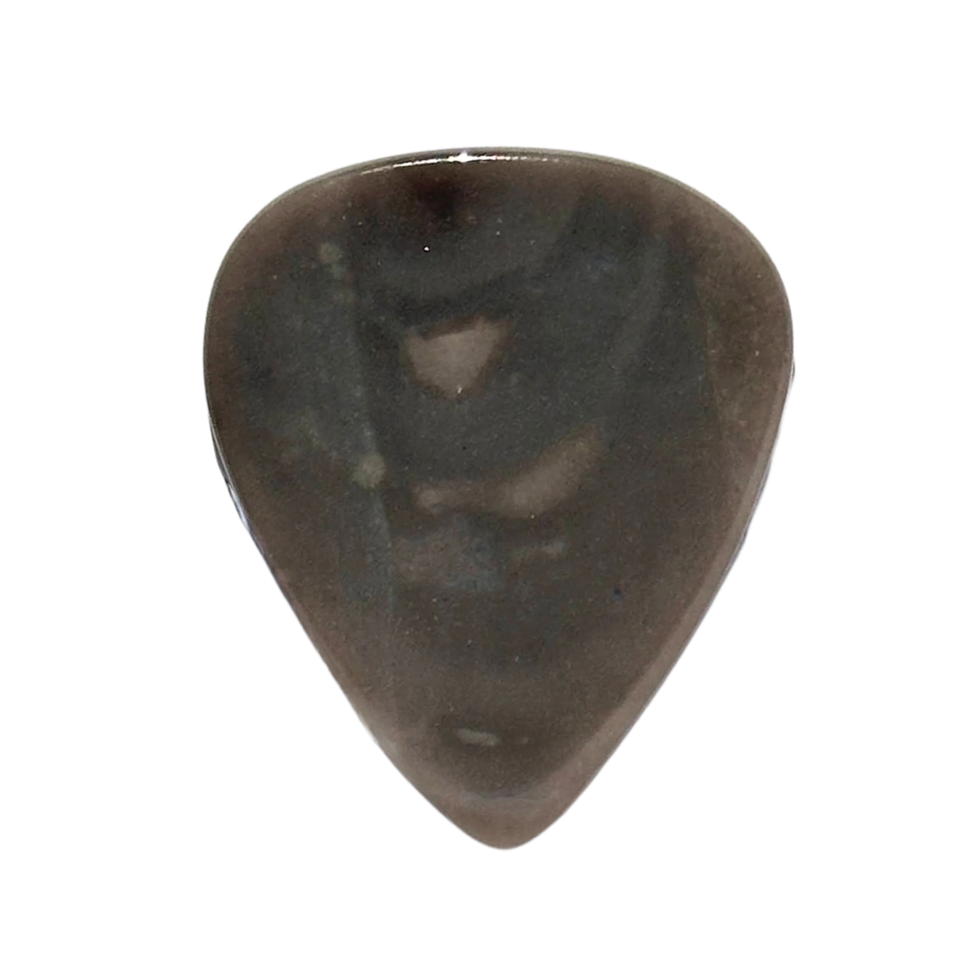 gray with white spot handmade stone guitar pick