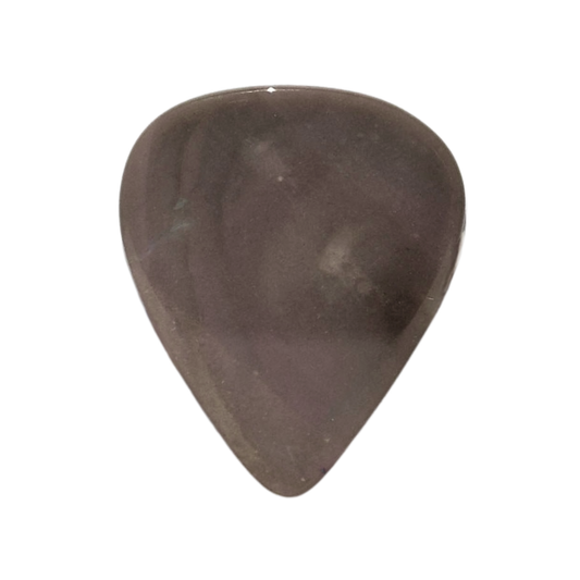 gray colored handmade stone guitar pick