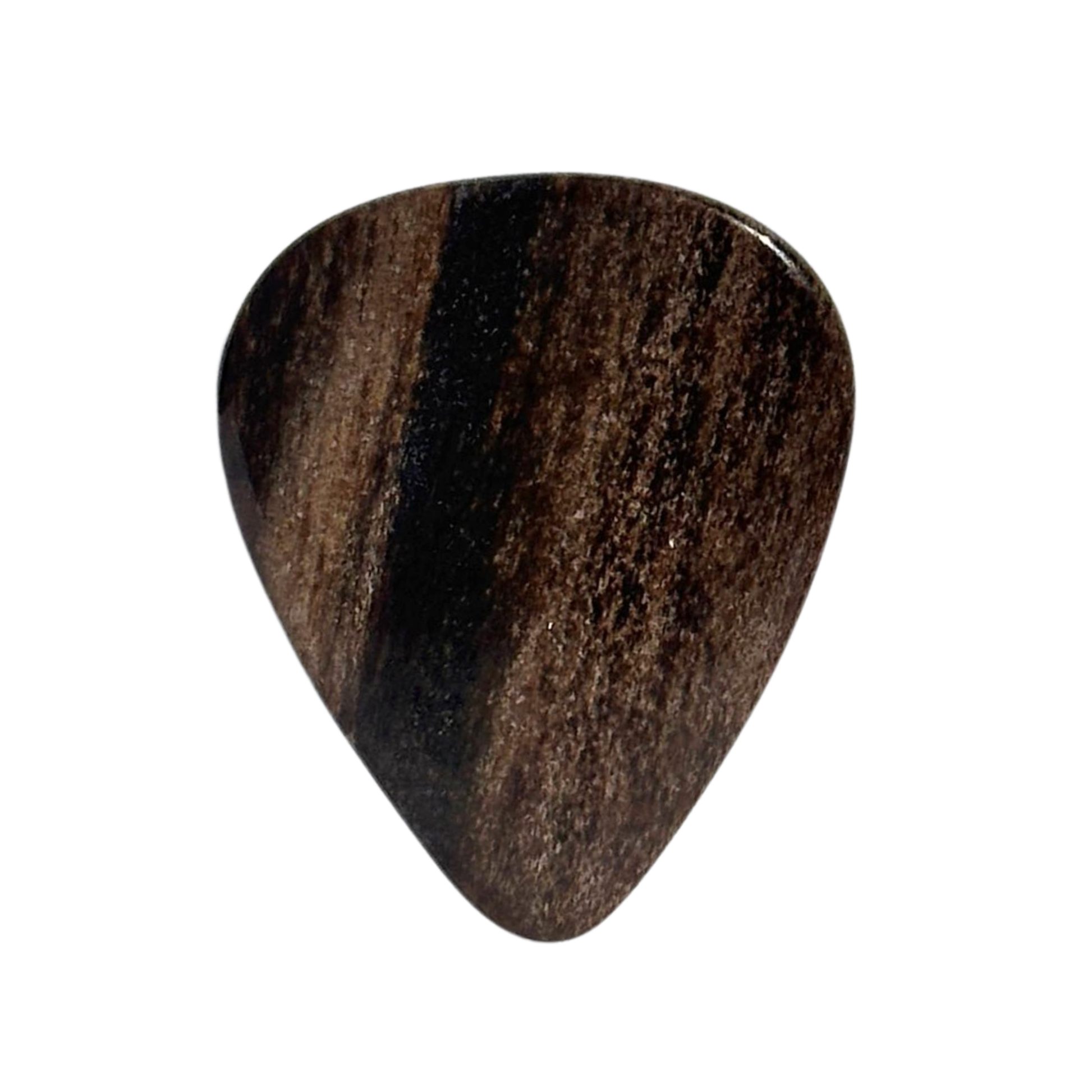 brown striped stone guitar pick