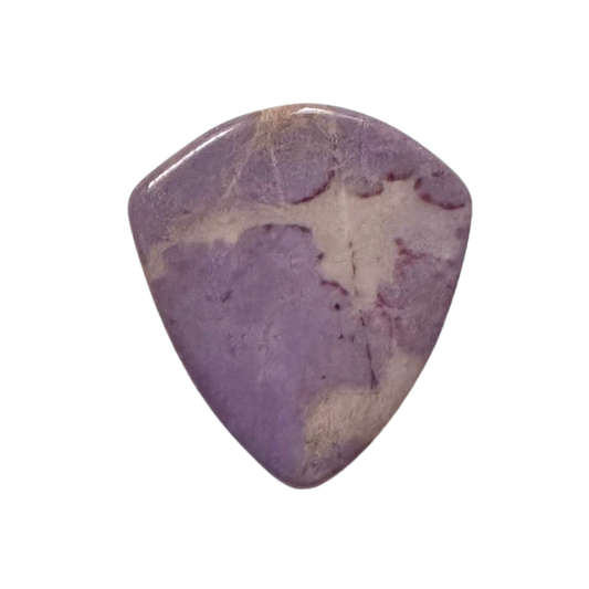 handmade stone guitar pick purple with beige patches jazz 3 guitar pick