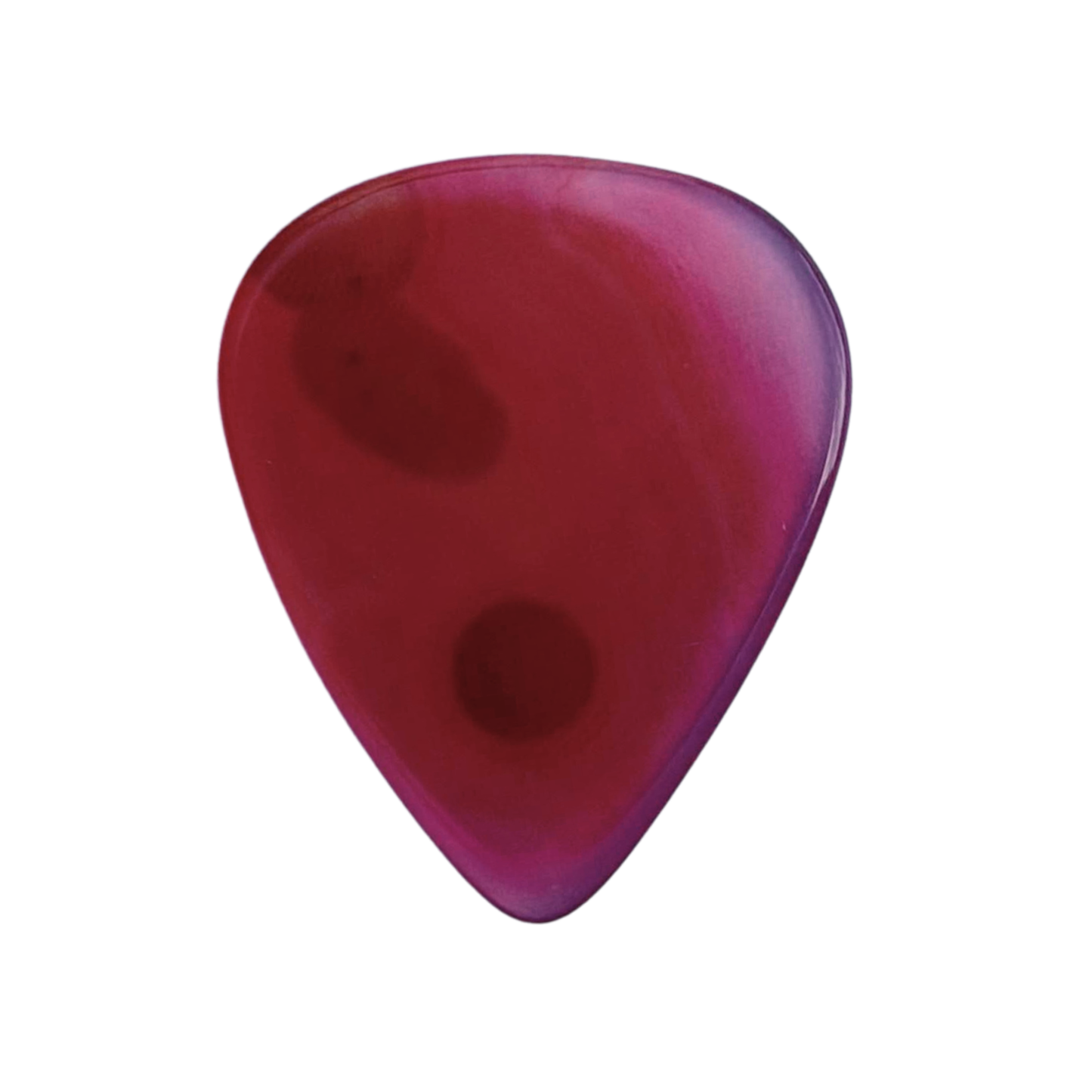 pink with beige spots handmade stone guitar pick