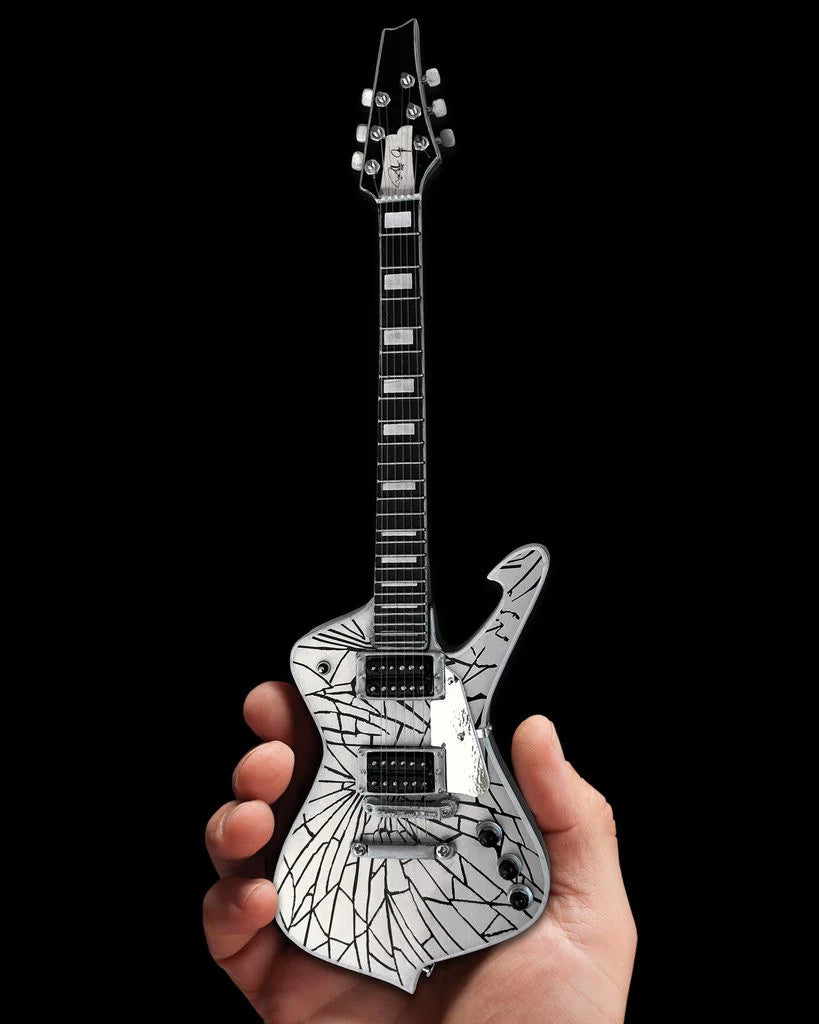 KISS Paul Stanley Cracked Mirror Iceman Miniature Guitar Model