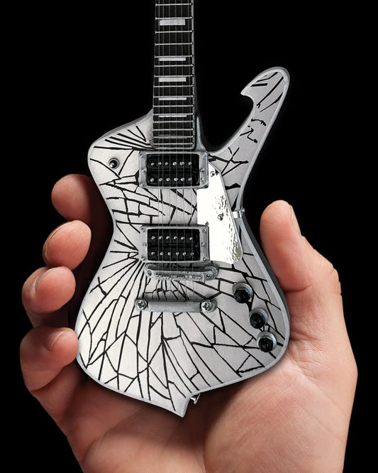 KISS Paul Stanley Cracked Mirror Iceman Miniature Guitar Model